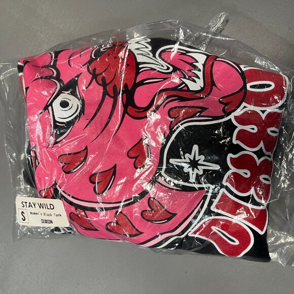 DIXXON Flannel Co Stay Wild Racer Back Graphic Women's T Shirt Black NEW Small - Picture 5 of 5